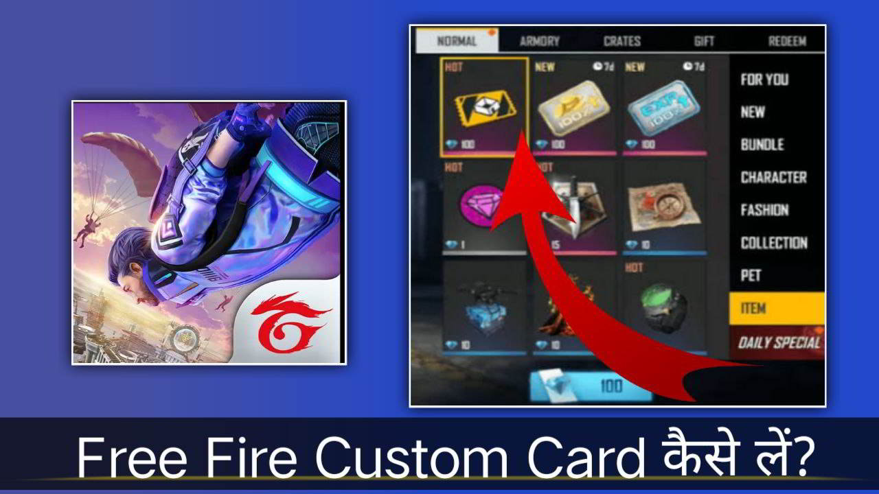 freefire me custom card kaie le