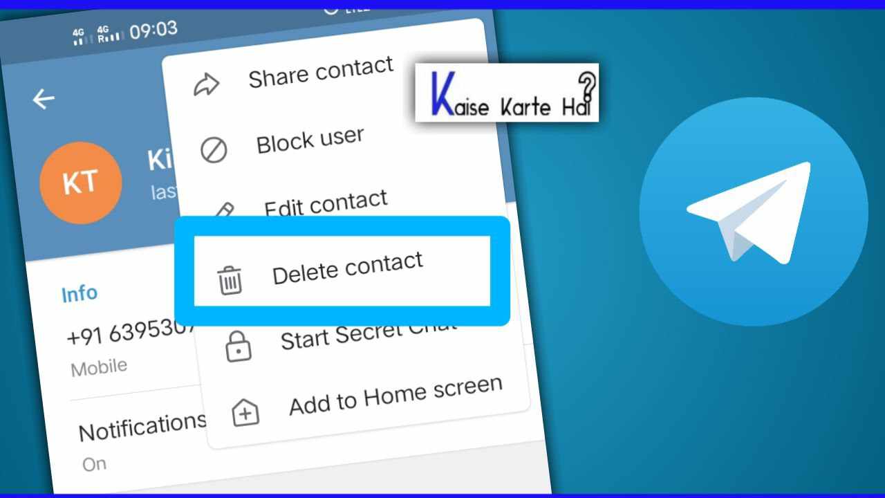 Telegram से contacts डिलीट कैसे करें?